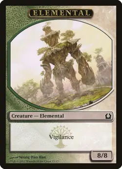 Elemental Token 10x - Green / White - Han Art - RTR Ravnica - MTG Magic NM - Image 1