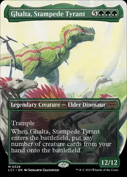1 x Ghalta, Stampede Tyrant - Borderless - The Lost Caverns of Ixalan - NM-Mint - Image 1