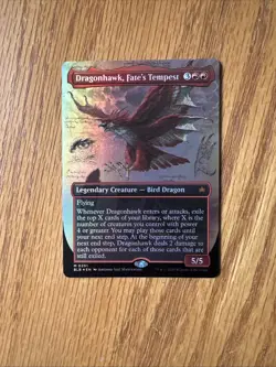 MTG - Dragonhawk, Fate's Tempest (Borderless Foil) - Bloomburrow - Image 1