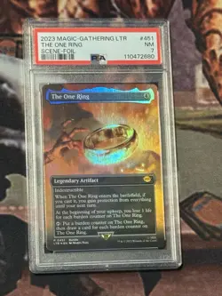 Magic the Gathering LTR The One Ring (Borderless) Scene Foil PSA 7 - Image 1