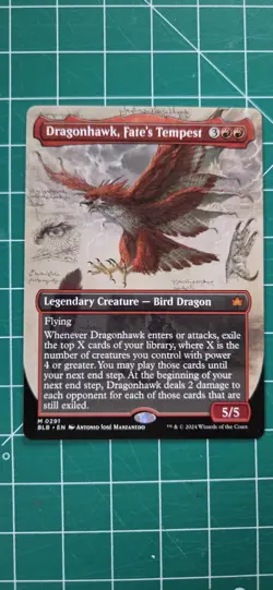 Dragonhawk, Fate's Tempest (Borderless) Bloomburrow Regular - Image 1