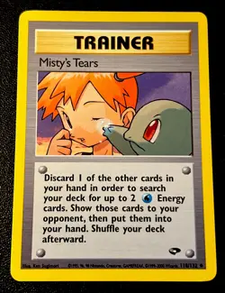 Misty's Tears 118/132 LP Loving Ash’s Squirtle Art Gym Challenge Pokemon Card! - Image 1