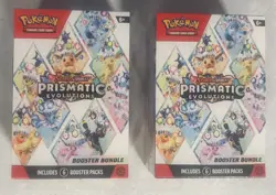 Pokemon TCG Scarlet and Violet Prismatic Evolutions Booster Bundle Lot Of 2 - Image 1