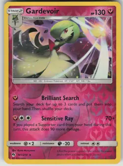 Pokemon TCG Gardevoir Holo Rare Reverse Holo SM - Lost Thunder 141/214 - Image 1