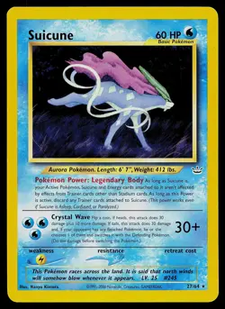 Pokemon Card - Suicune Neo Revelation 27/64 Rare - Image 1