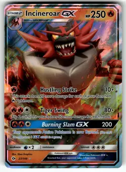 Incineroar GX 27/149 SM Base Set LP+ Pokemon Card TCG - Image 1