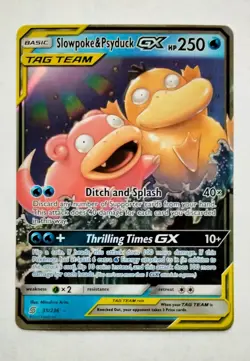 Pokemon SLOWPOKE & PSYDUCK Tag Team GX 35/236 Sun & Moon UNIFIED MINDS Holo MINT - Image 1