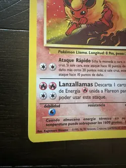 Vintage Pokemon Flareon 3/64 Base Set Spanish WotC 1999 Rare Holo - Image 5