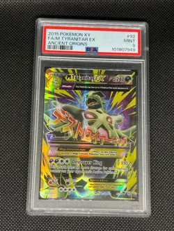 M Tyranitar EX 92/98 - Pokemon XY - Ancient Origins Holo FA Full Art - PSA 9 - Image 1