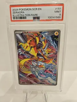 151/142 Zeraora Illustration Rare - Pokemon Stellar Crown - Graded PSA 9 - Image 1