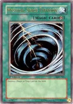 Mystical Space Typhoon - MRL-047 - Ultra Rare - 1st Edition HP Yugioh Magic Rule - Image 1