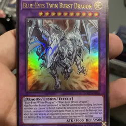 Blue-Eyes Twin Burst Dragon LCKC-EN058 Ultra Rare Near Mint +Bonus FREE SHIPPING - Image 3