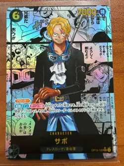 Sabo SEC/SP OP13-120 Parallel ONE PIECE Card Japanese Manga Art New Rare LP - Image 1