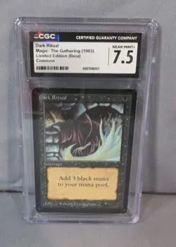DARK RITUAL Limited BETA 1993 MTG Magic the Gathering Card Graded CGC 7.5 NM+ - Image 1