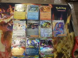 Pokemon 10 MEGA & Prismatic Evolutions Card Lot: Cosmo Holo Promos, Pokeballs - Image 1