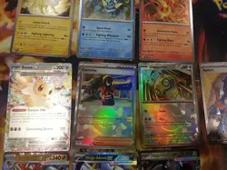 Pokemon 10 MEGA & Prismatic Evolutions Card Lot: Cosmo Holo Promos, Pokeballs - Image 3