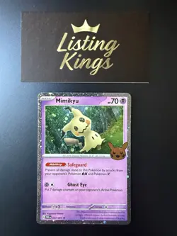 Pokemon Mimikyu 037/091 Halloween Trick Or Trade 2024 Cosmos Holo Rare Card - NM - Image 1