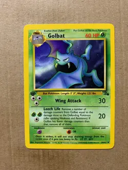 1st Edition Golbat 34/62 Fossil Set - Uncommon Pokemon Card - NM/Mint - Image 1
