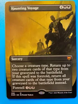MTG 1x BORDERLESS Haunting Voyage # 296 Kaldheim Magic the Gathering Card x1 NM - Image 1