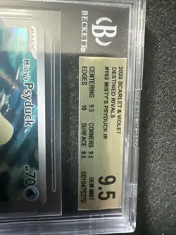 Pokemon TCG Misty's Psyduck IR Destined Rivals Card 193/182 BGS 9.5 GEM MINT - Image 2