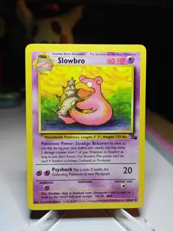 Pokemon 2000 Fossil Set Slowbro Card 43/62 WOTC Vintage - Image 1