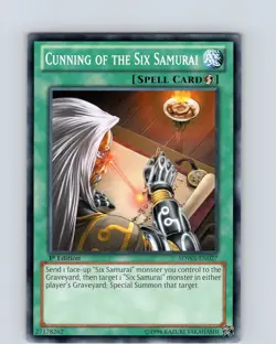 Yu-Gi-Oh TCG Cunning Of The Six Samurai SDWA-EN027 1st Edition Common Card NM - Image 1