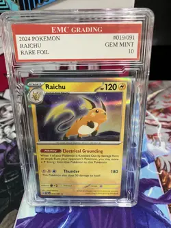 RAICHU 2023 Holo #019/091 RARE Pokemon Card GRADED 10 TCG CCG - Image 1