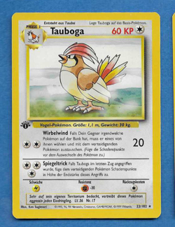 TAUBOGA(Pidgeotto) UNPLAYED 1999 GERMAN POKEMON 1ST ED BASE SET RARE CARD 22/102 - Image 1
