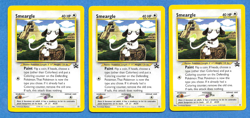 LOT OF 3 SMEARGLE POKEMON 2000 POKEMON LEAGUE BLACK STAR PROMO CARDS #32(Unplyd) - Image 1