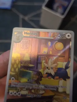 Pokemon TCG Herdier Card 155/086 SV White Flare Illustration Rare Near Mint - Image 3