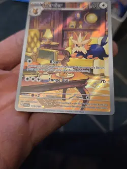 Pokemon TCG Herdier Card 155/086 SV White Flare Illustration Rare Near Mint - Image 4