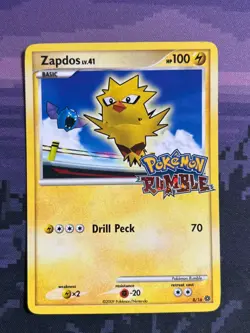 Zapdos 8/16 RUMBLE Stamped Pokemon TCG Card Regular 2009 Light Play (LP) - Image 1
