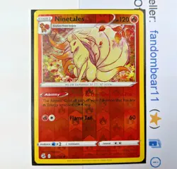 Ninetales - 31/264 Fusion Strike REVERSE HOLO card 2021 Pokemon TCG LP/MP - Image 1