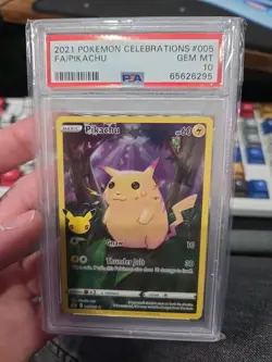 Pokemon Pikachu Celebrations Full Art Rare Card 005/025 PSA10 - Image 1