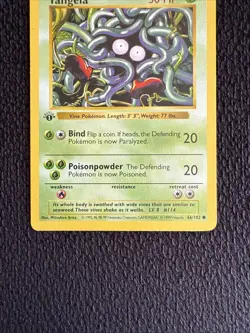 Pokemon Tangela 66/102 1st Edition Shadowless Base Set Card - Image 2