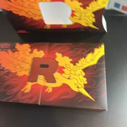 Pokemon Destined Rivals Team Rocket Moltres UPC Deck Box Coin Play Mat No Cards - Image 3