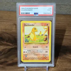 PSA 9 Base Set Unlimited Charmander 46/102 Pokemon Cards 1999 - Image 1