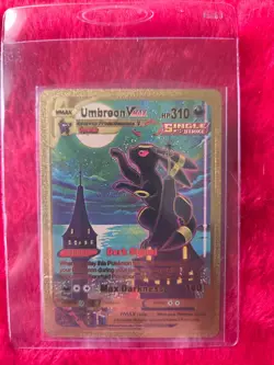 Pokemon Umbreon VMAX Gold Foil Fan Art Collector Card - 310 HP - 215/203 - Image 1