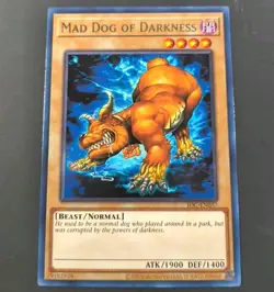 Yu-Gi-Oh! Invasion Of Chaos Mad Dog Of Darkness Rare Card IOC-EN057 NM - Image 1