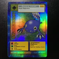 1999 DIGIMON Digi Battle Foil St-24S OTAMAMON Trading Card LP - Image 1