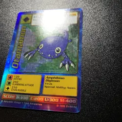 1999 DIGIMON Digi Battle Foil St-24S OTAMAMON Trading Card LP - Image 2