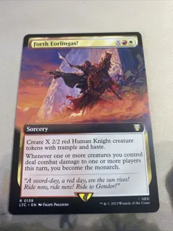 Forth Eorlingas! (Extended Art) #139 (NM) Lord of the Rings LTC Magic MTG - Image 2