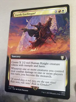 Forth Eorlingas! (Extended Art) #139 (NM) Lord of the Rings LTC Magic MTG - Image 3