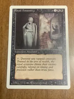 1994 Magic: The Gathering - Revised(3rd) - ROYAL ASSASSIN ⚫ Vintage Rare - EX - Image 1