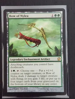 Bow of Nylea 153 MTG Theros Rare Green Legendary Enchantment Artifact Regular NM - Image 1