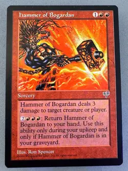 Hammer of Bogardan Mirage MTG-Unplayed Near Mint-Vintage Magic the Gathering - Image 1