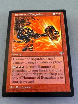 Hammer of Bogardan Mirage MTG-Unplayed Near Mint-Vintage Magic the Gathering - Image 3