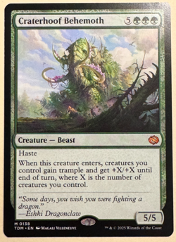 MTG Craterhoof Behemoth #138 Tarkir Dragonstorm Mythic Rare NM Non-Foil - Image 1