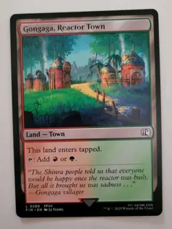 MTG - Final Fantasy: Gongaga, Reactor Town (0280) - Land - Near Mint - Image 1