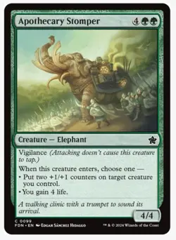 Apothecary Stomper | Foundations FDN | MTG | Elephant | Vigilance | NEW NM-MINT - Image 1